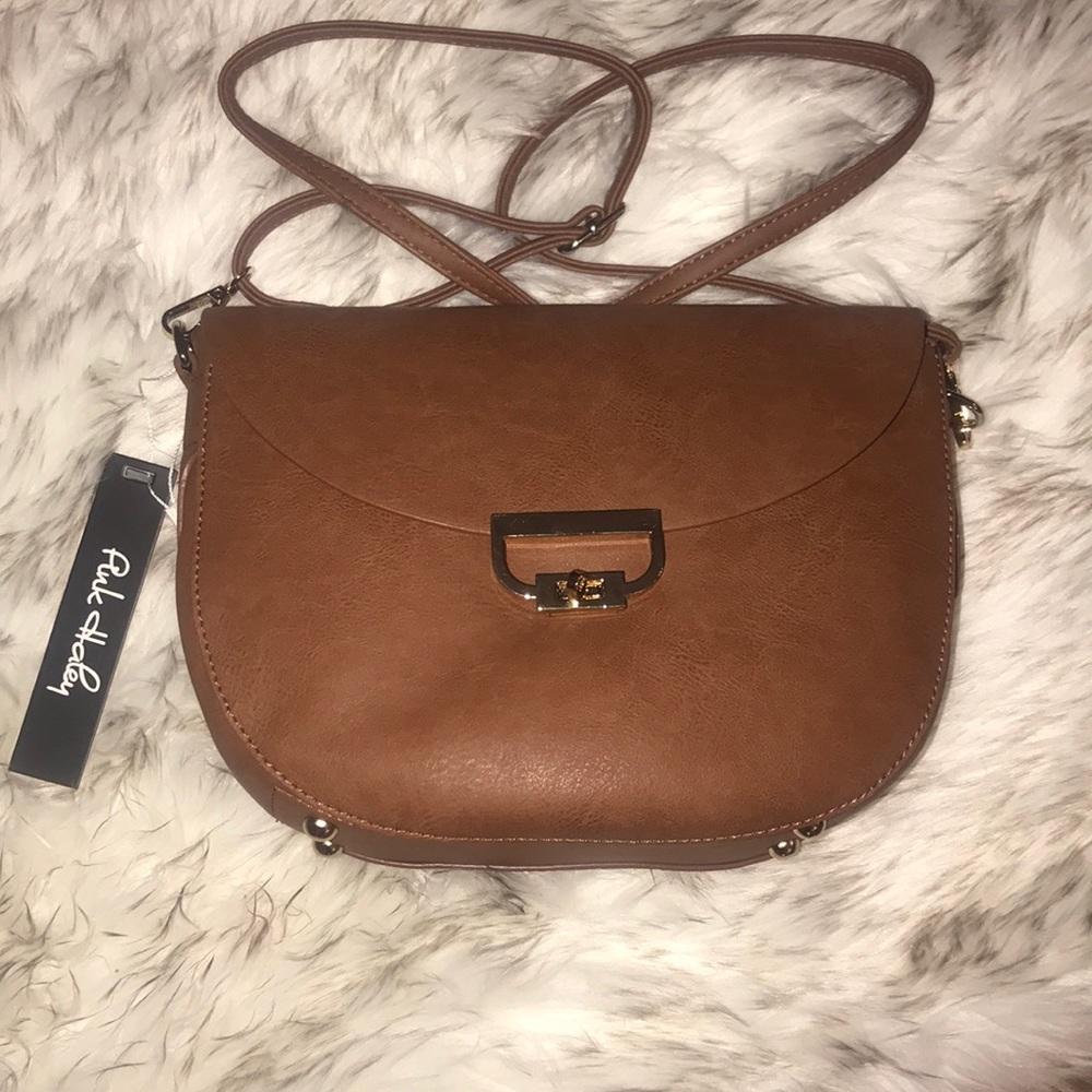 Brown Half Moon Crossbody